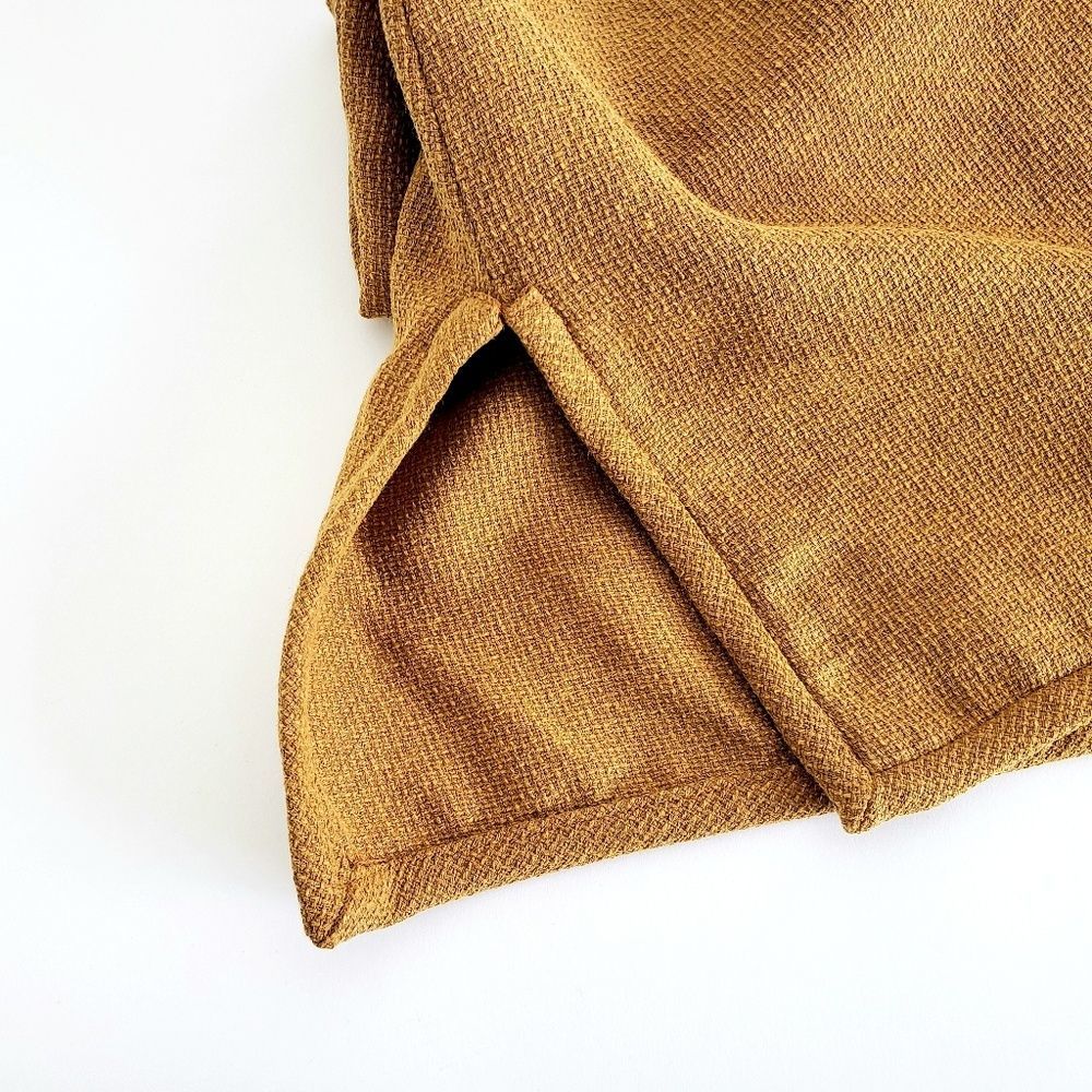 Sleeveless Tunic in Mustard with Contrast Button - Picture 7 of 8